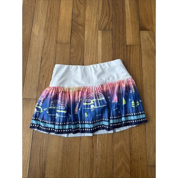 Lucky In Love Girls Tennis Golf Skort Camping Print Small 7-8 - Picture 1 of 4